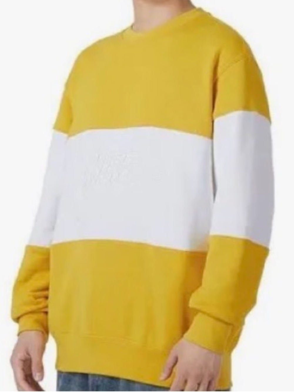 Nike Yellow & White Block Crewneck Sweatshirt